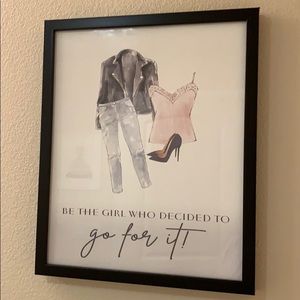 Wall art with rhinestone detail